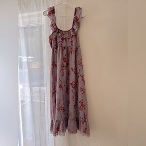 Lavender & Floral Formal Dress